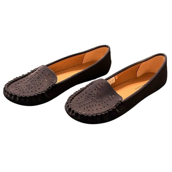 Lucky Brand Ajaia Perforated Loafers Slip On - Picture 3 of 6